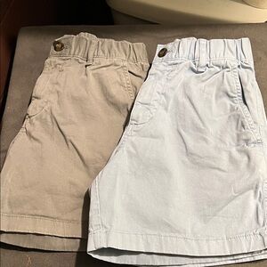 Casual Cotton Shorts Pair in Light Blue & Khaki